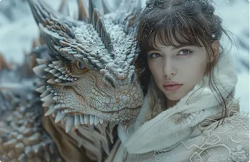 beautiful-woman-with-dragon-fantasy-scene