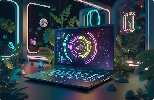 laptop-with-colorful-circle-circle-leds-screen